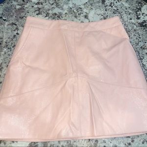 Lulus light pink leather mini skirt